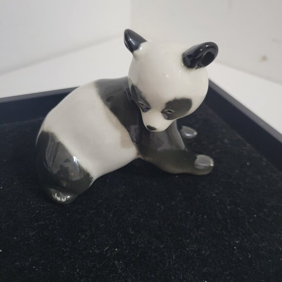 Vintage LFZ Lomonosov USSR Porcelain Panda Bear
